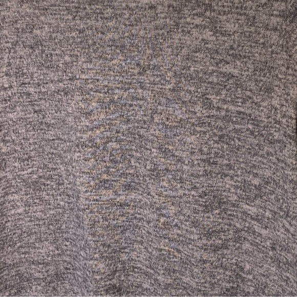 All in Love women's Large subtle pink grey marled knit top button accents boxy - Picture 5 of 6